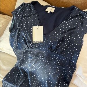 Reformation Amellia Silk Dress nwt